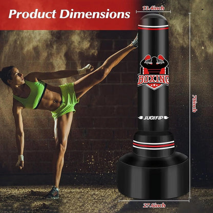 Heavy Punching Bag for Adults Teens, Heavy Bags for Boxing Freestanding with Gloves, Pump and Jump Rope, Boxing Reflex Ball for Men Training Equipment MMA Fitness Home Gym