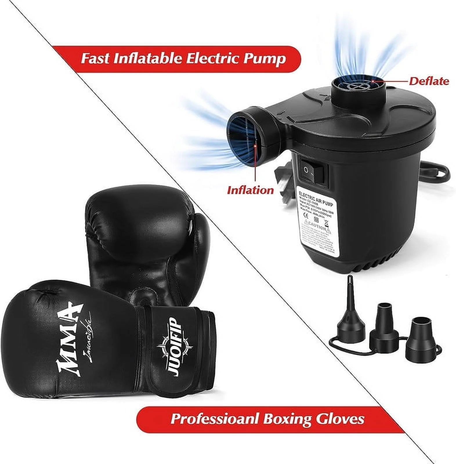 Heavy Punching Bag for Adults Teens, Heavy Bags for Boxing Freestanding with Gloves, Pump and Jump Rope, Boxing Reflex Ball for Men Training Equipment MMA Fitness Home Gym